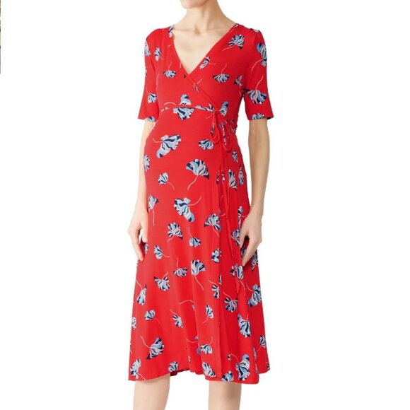 NOM maternity Maya Nursing Maternity Wrap Dress size XL - Picture 1 of 6